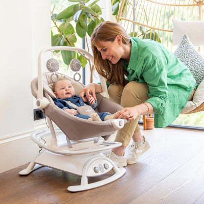 Joie Cinnamon 2-in-1 Glider & Rocker, Multi-Motion Baby Swing